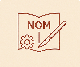 imagen con iconografía haciendo alución a la capacitación en normas mexicanas aplicadas a la restauración